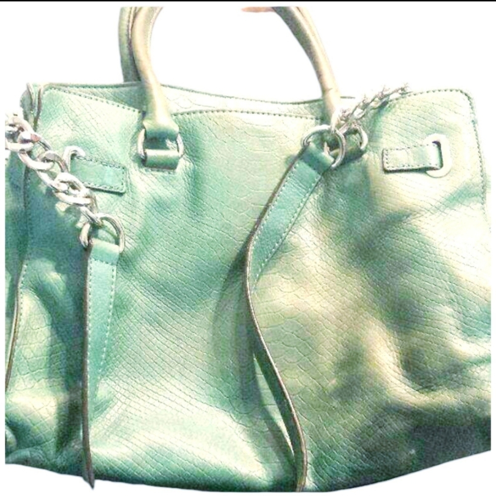 Michael Kors Aquamarine Leather Bag Purse Handbag - Picture 5 of 10